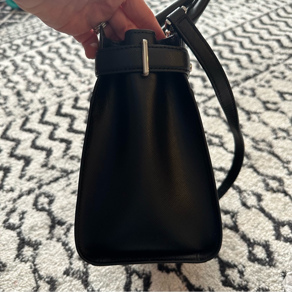 NWT Kate Spade New York Staci Black Medium Satchel Saffiano Leather Crosssbody - Picture 11 of 16